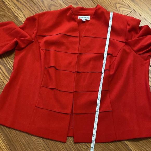 Danny & Nicole red women’s blazer jacket hook & eye closure plus size 24W - Picture 14 of 15